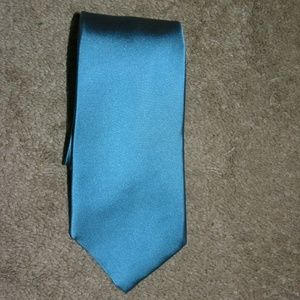 Phineas Cole Solid Aqua Glossy Classic Width Tie